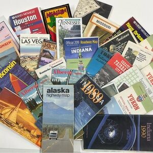 Vintage Travel Maps State Maps Mixed Lot of 29 Maps Alaska New Orleans